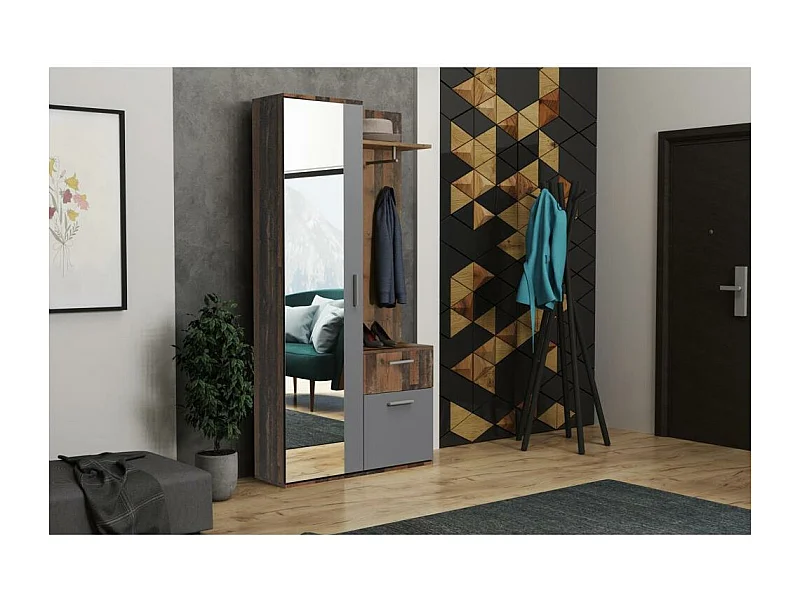 GARDEROBE Justin 97/196/30 anthrazit+old style