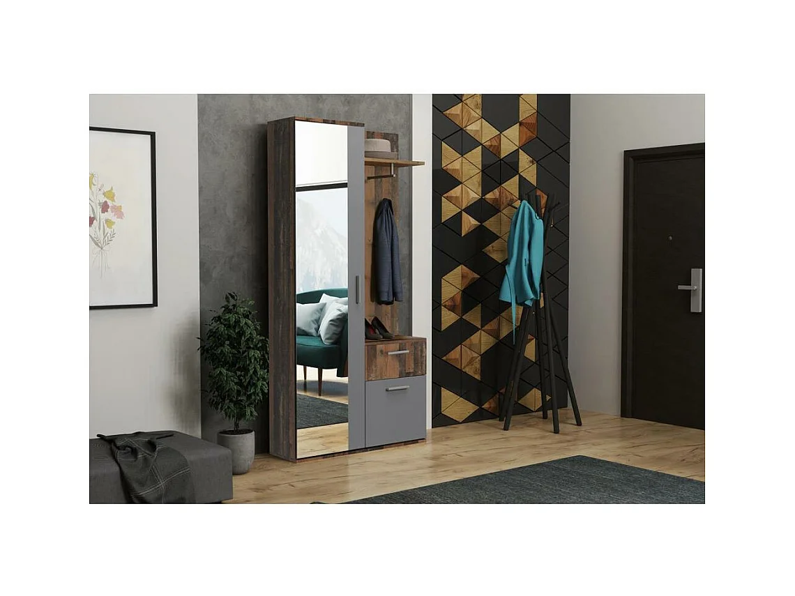 GARDEROBE Justin 97/196/30 anthrazit+old style