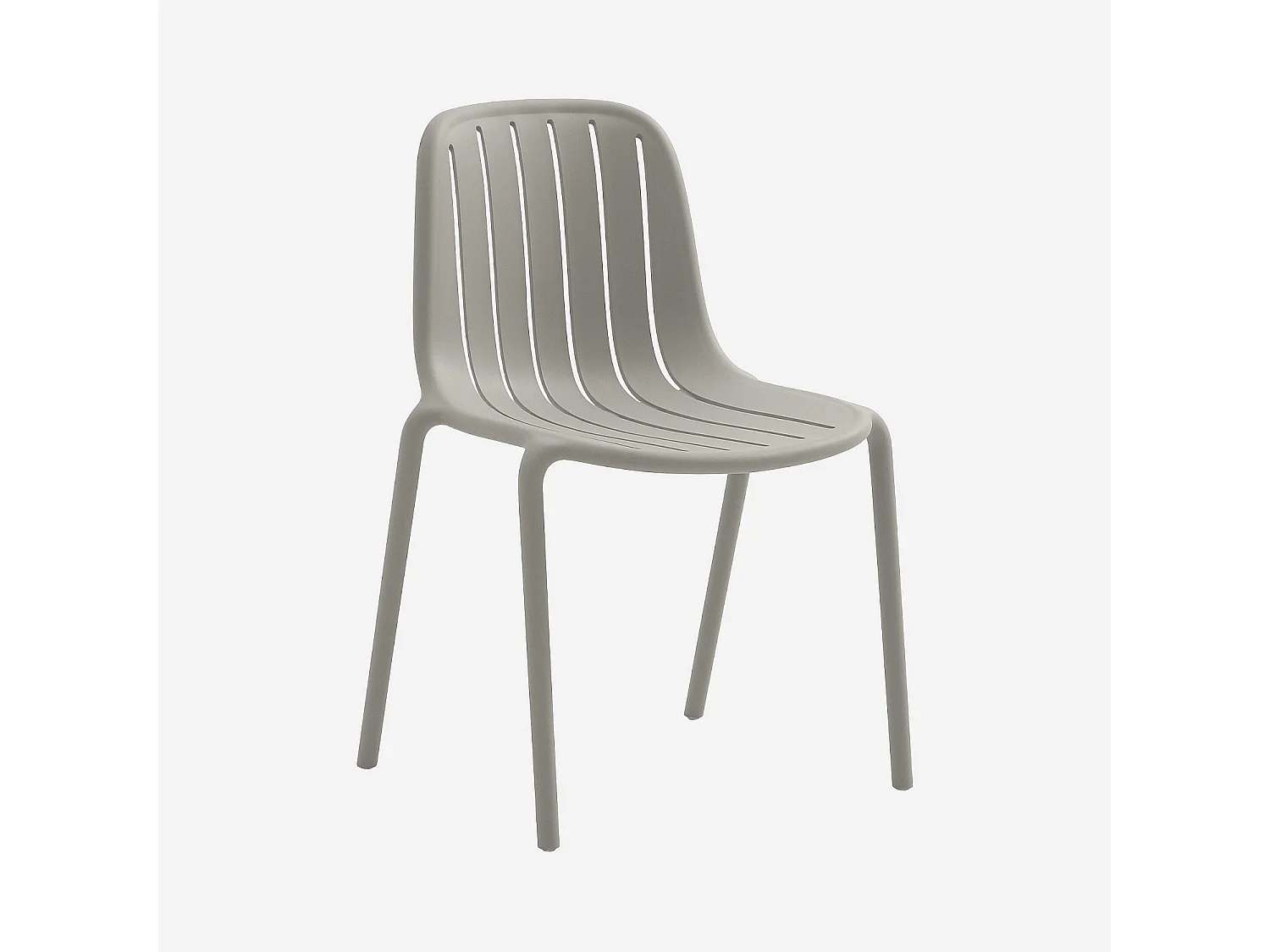 Chaise de jardin en polypropylène - Gris argile