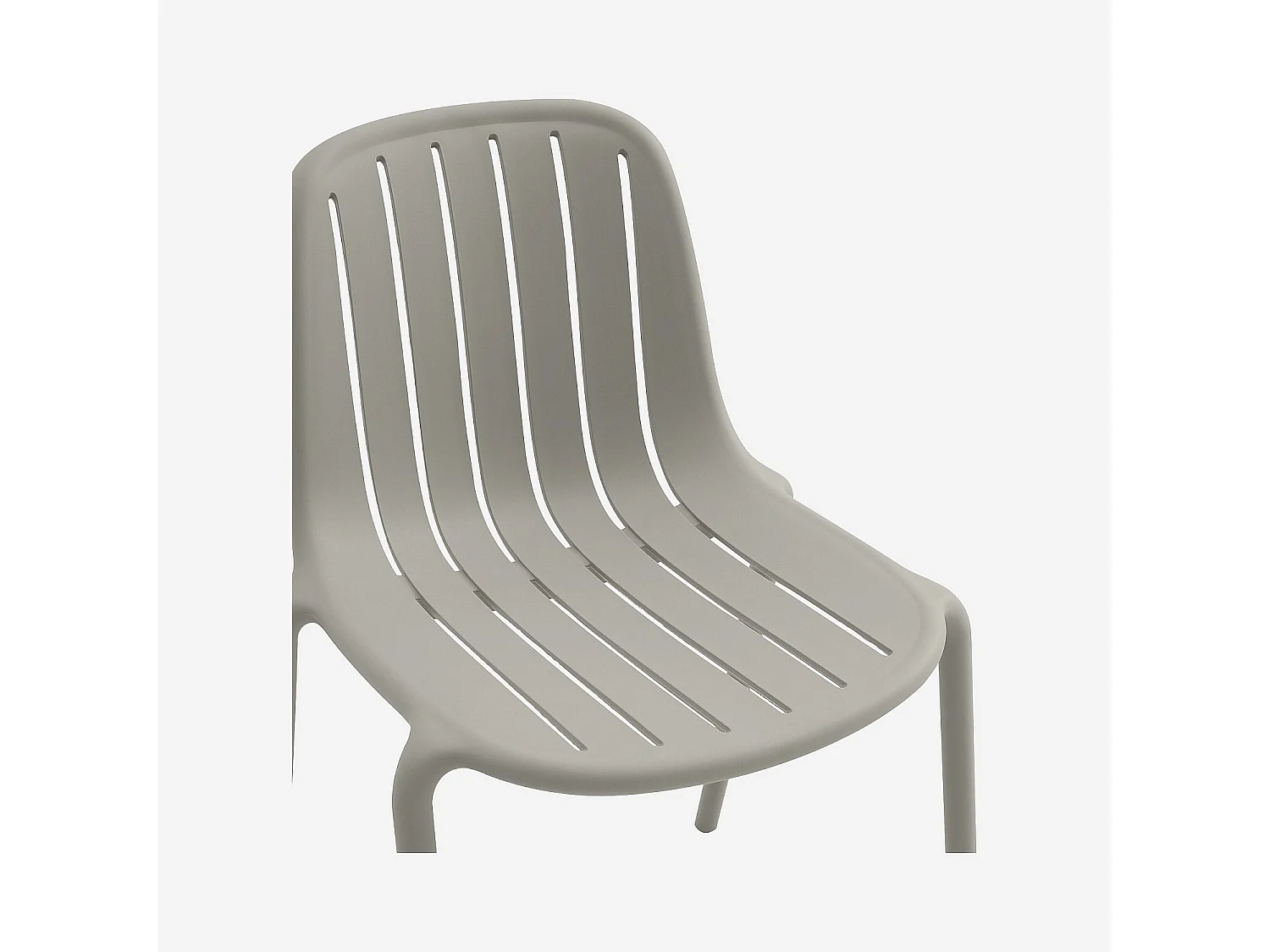 Chaise de jardin en polypropylène - Gris argile