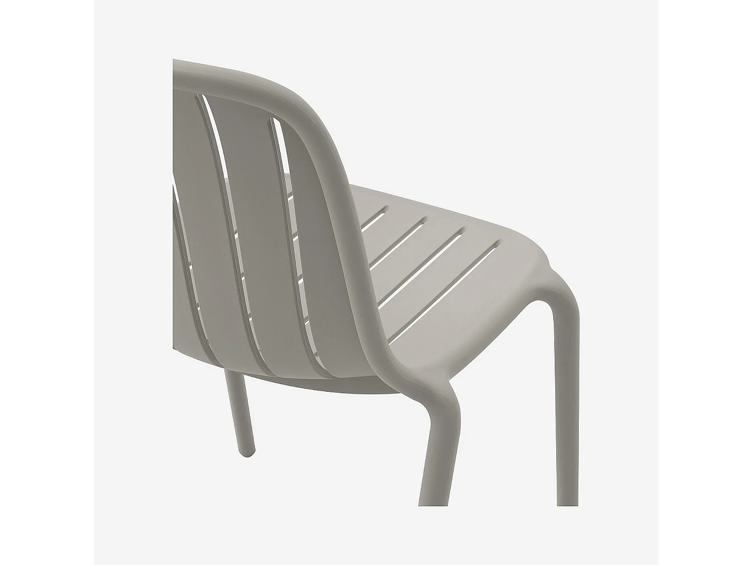 Chaise de jardin en polypropylène - Gris argile