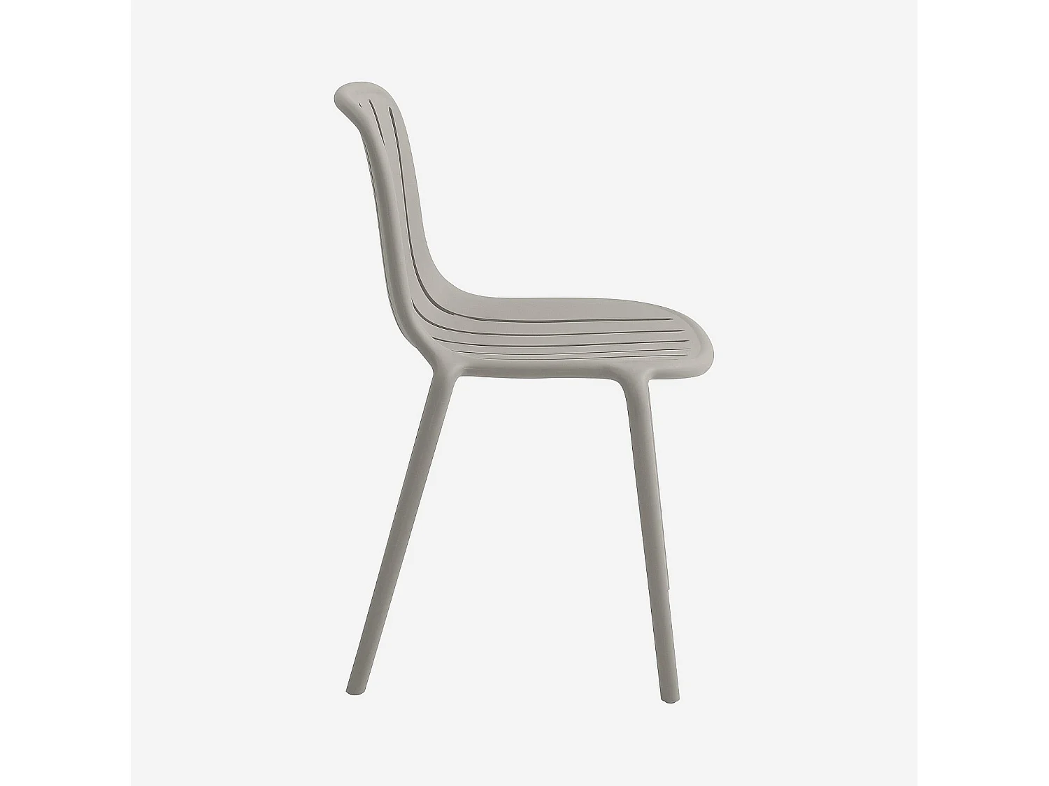 Chaise de jardin en polypropylène - Gris argile