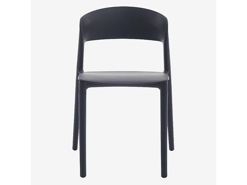 Habitat - Lot de 2 chaises de jardin en polypropylène - Anthracite - Design by Favaretto & Partners - Faraya