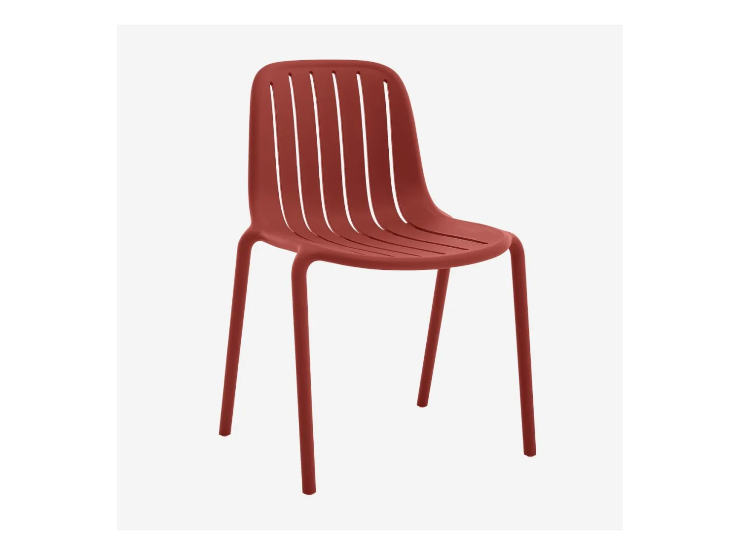 Habitat - Chaise de jardin en polypropylène - Rouge parme - Arzon