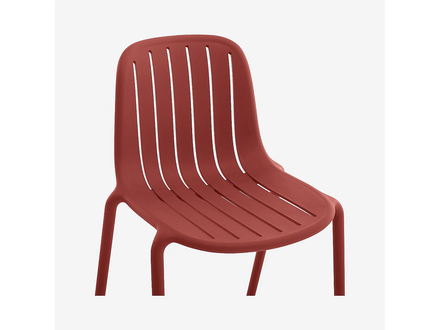 Chaise de jardin en polypropylène - Rouge parme