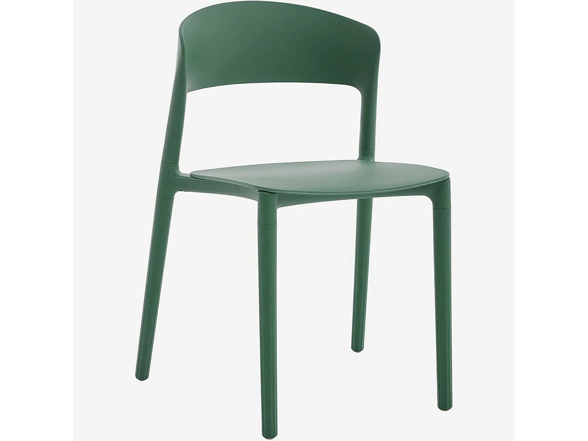 Habitat - Lot de 2 chaises de jardin en polypropylène - Vert sauge - Design by Favaretto & Partners - Faraya