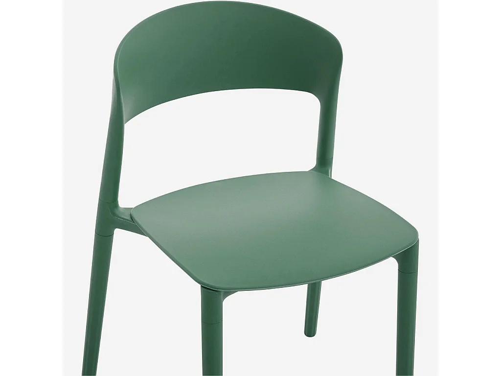 Habitat - Lot de 2 chaises de jardin en polypropylène - Vert sauge - Design by Favaretto & Partners - Faraya