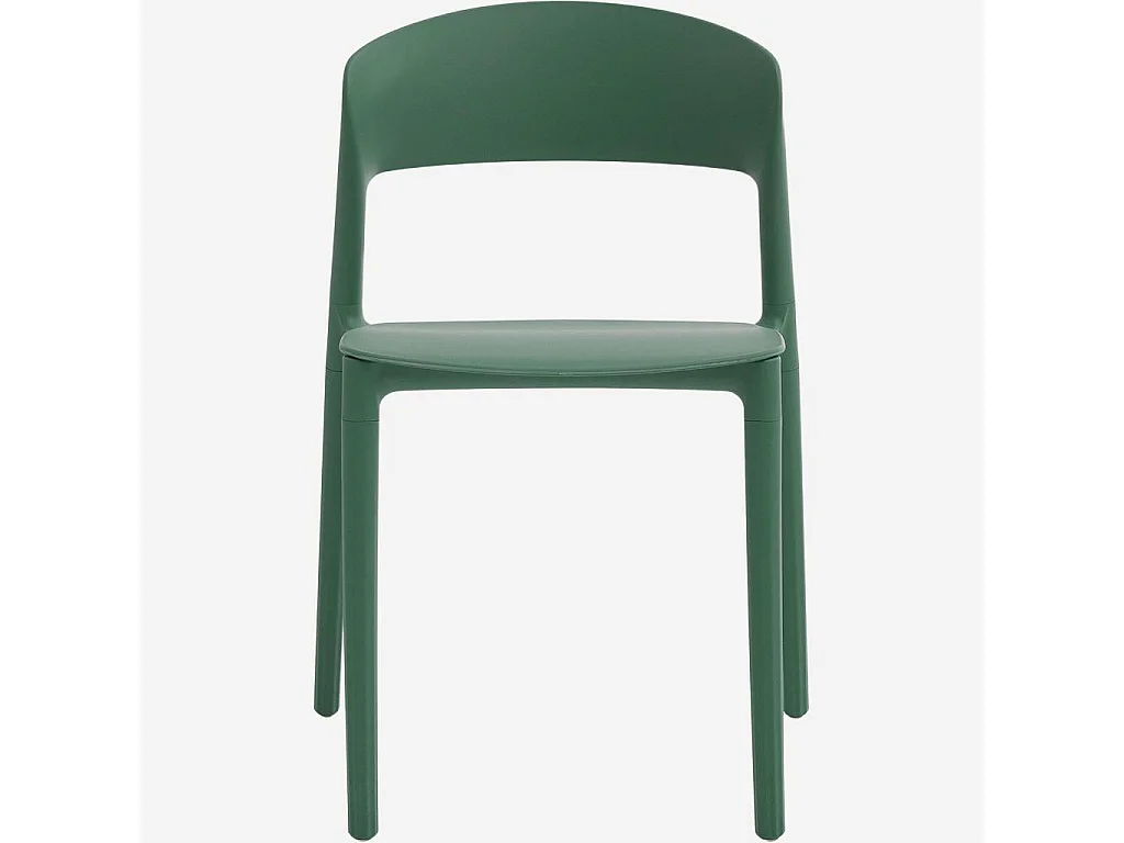 Habitat - Lot de 2 chaises de jardin en polypropylène - Vert sauge - Design by Favaretto & Partners - Faraya