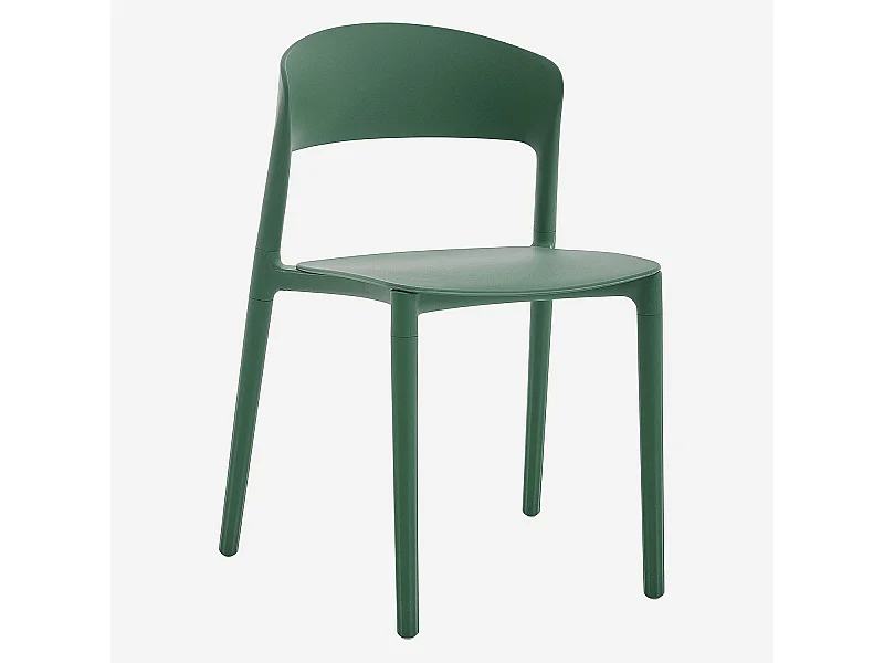 Habitat - Lot de 2 chaises de jardin en polypropylène - Vert sauge - Design by Favaretto & Partners - Faraya