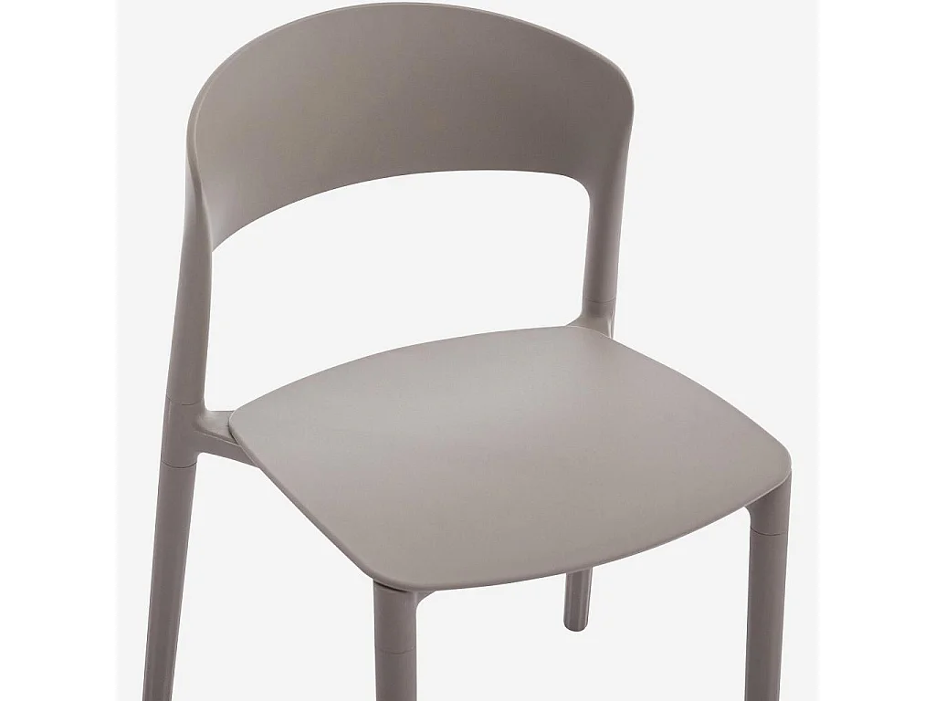 Habitat - Lot de 2 chaises de jardin en polypropylène - Taupe - Design by Favaretto & Partners - Faraya