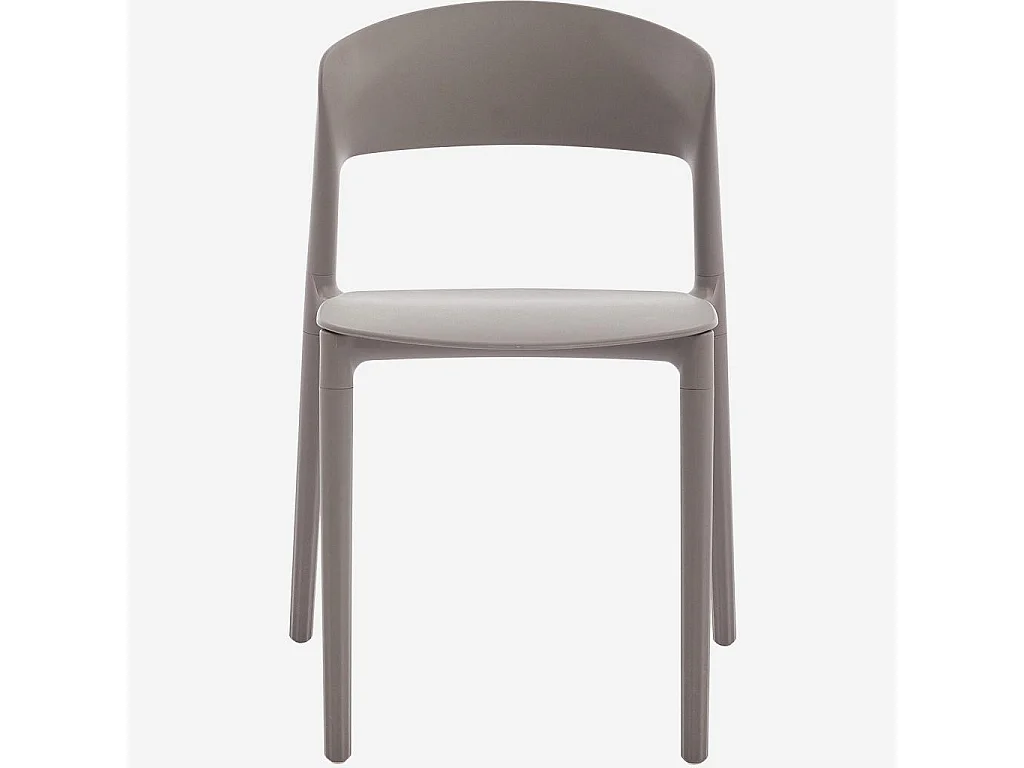 Habitat - Lot de 2 chaises de jardin en polypropylène - Taupe - Design by Favaretto & Partners - Faraya