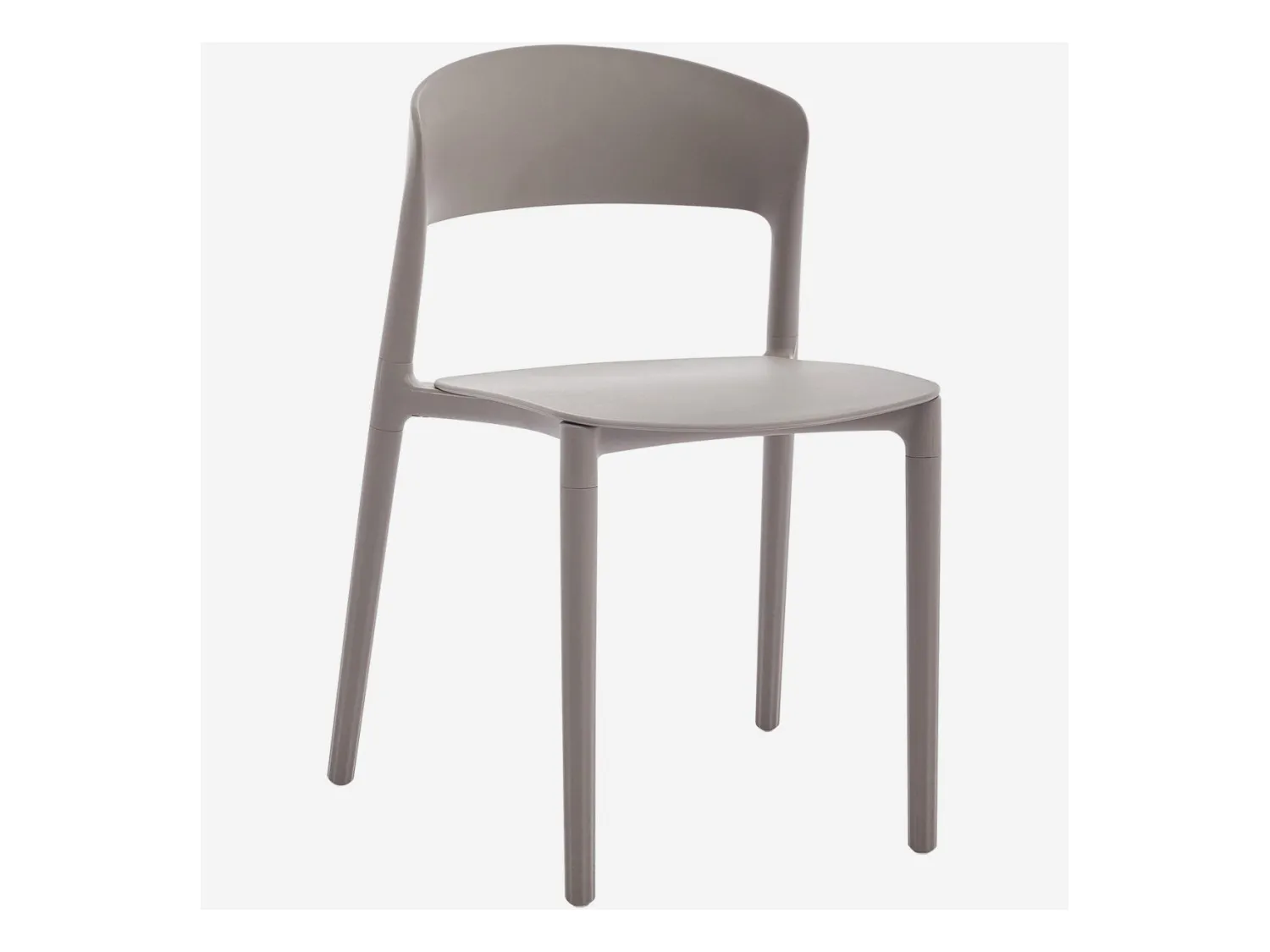 Habitat - Lot de 2 chaises de jardin en polypropylène - Taupe - Design by Favaretto & Partners - Faraya
