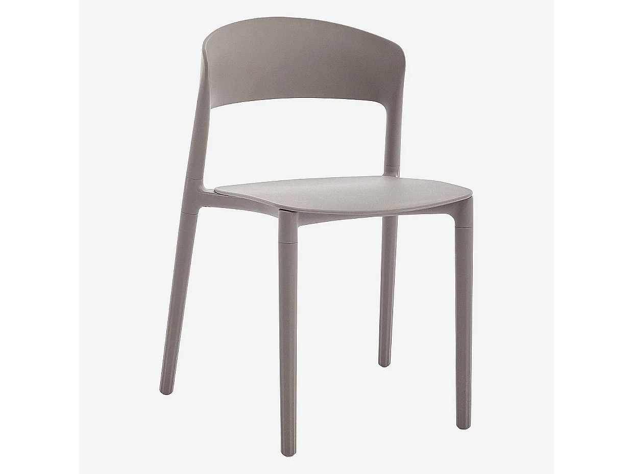 Lot de 2 chaises de jardin en polypropylène - Taupe - Design by Favaretto & Partners