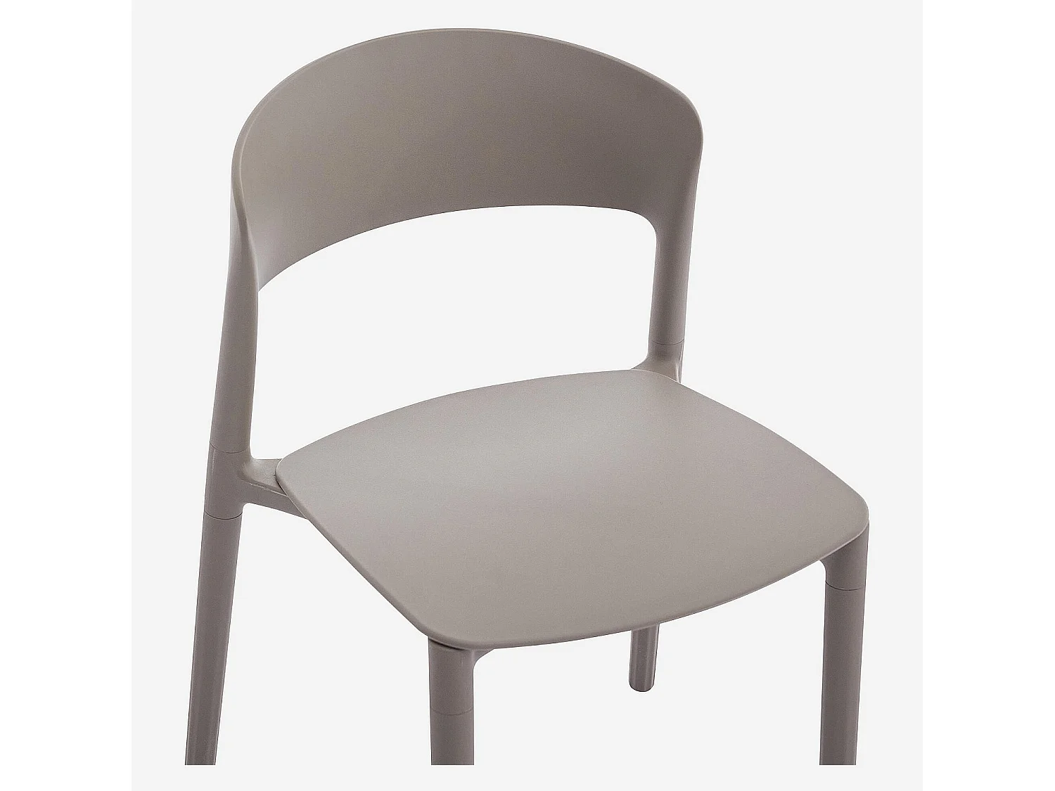 Lot de 2 chaises de jardin en polypropylène - Taupe - Design by Favaretto & Partners