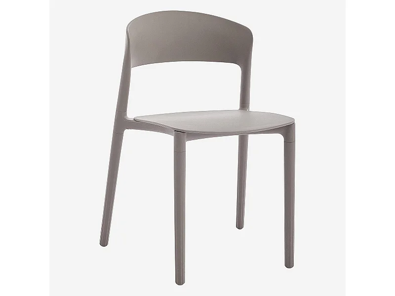 Habitat - Lot de 2 chaises de jardin en polypropylène - Taupe - Design by Favaretto & Partners - Faraya