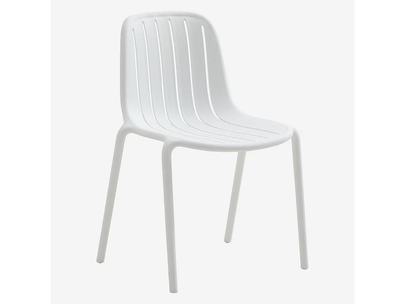 Chaise de jardin en polypropylène - Blanc opalin