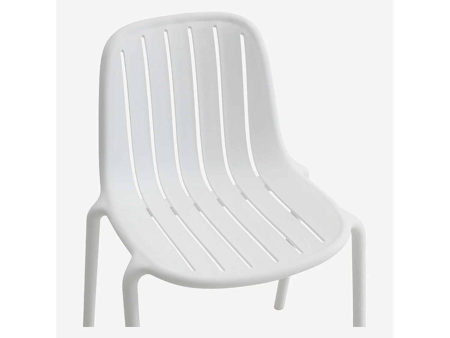 Chaise de jardin en polypropylène - Blanc opalin