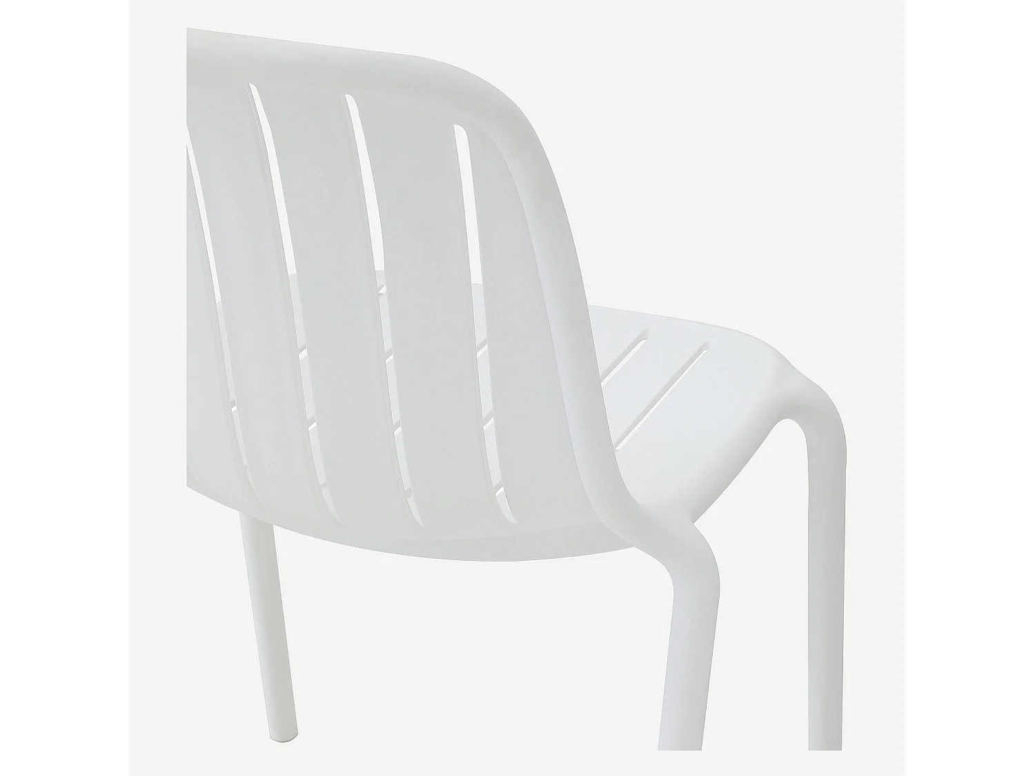 Chaise de jardin en polypropylène - Blanc opalin