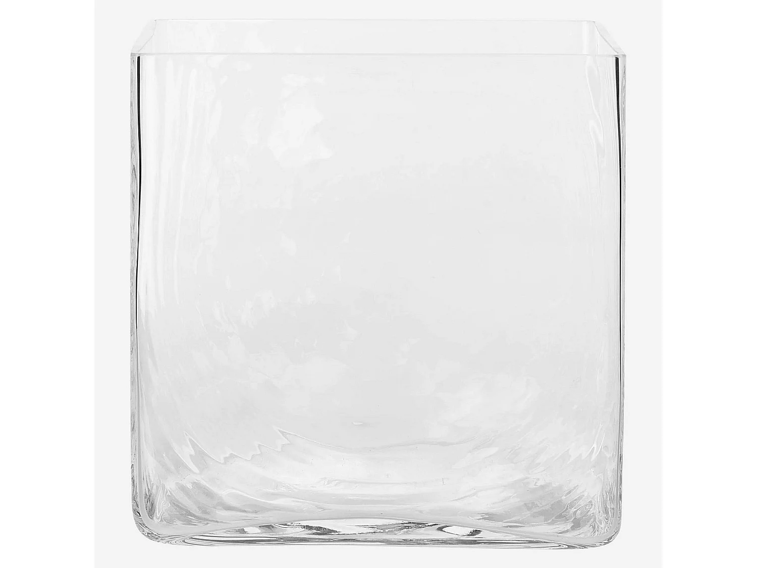 Habitat - Vase carré en verre - 22 cm - Transparent - Nebuleuse