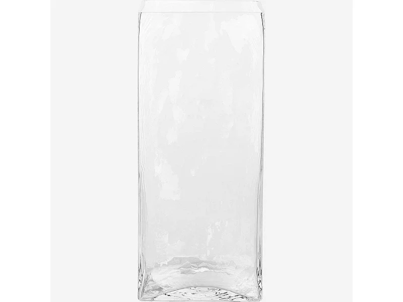 Habitat - Vase rectangulaire en verre - 35 cm - Transparent - Nebuleuse