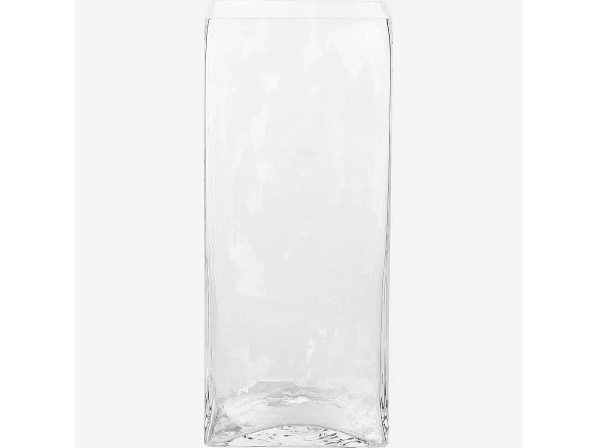 Habitat - Vase rectangulaire en verre - 35 cm - Transparent - Nebuleuse