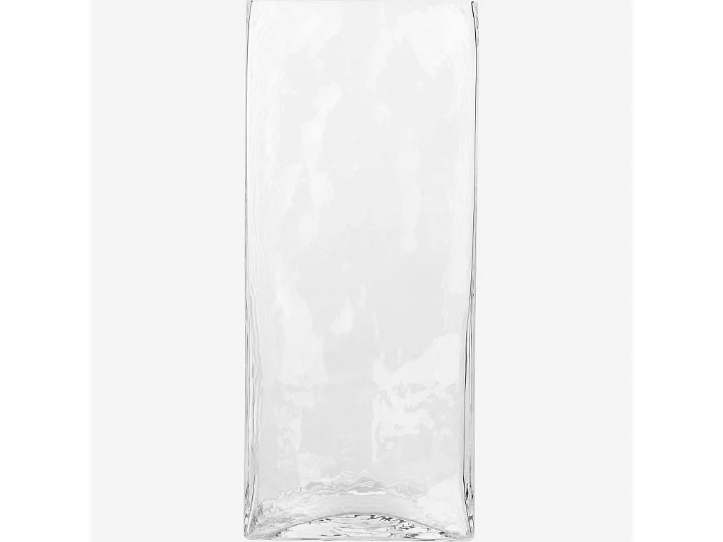 Vase rectangulaire en verre - 35 cm - Transparent