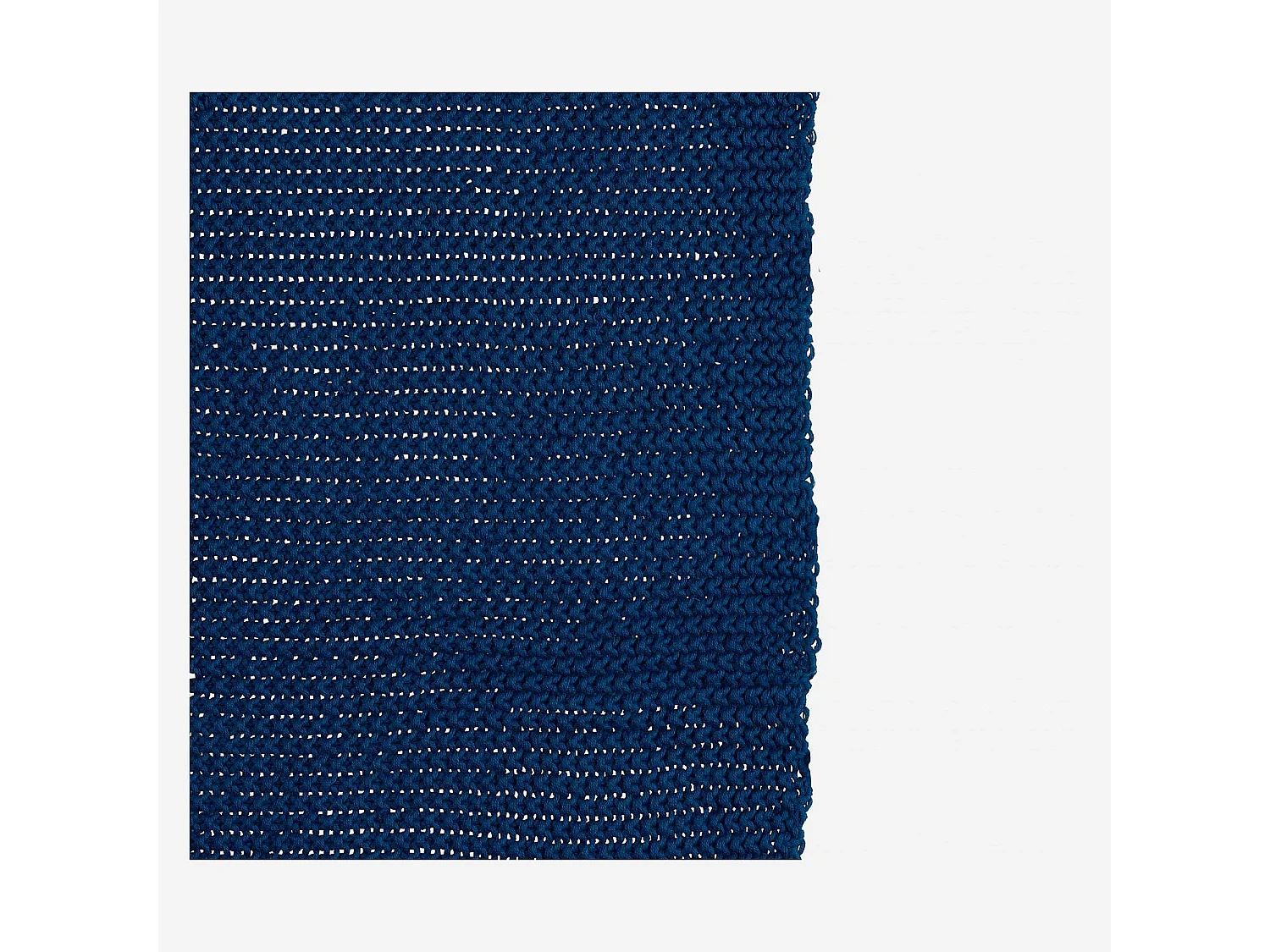 Habitat - Plaid tricoté en coton - 130 x 170 cm - Bleu - Lou