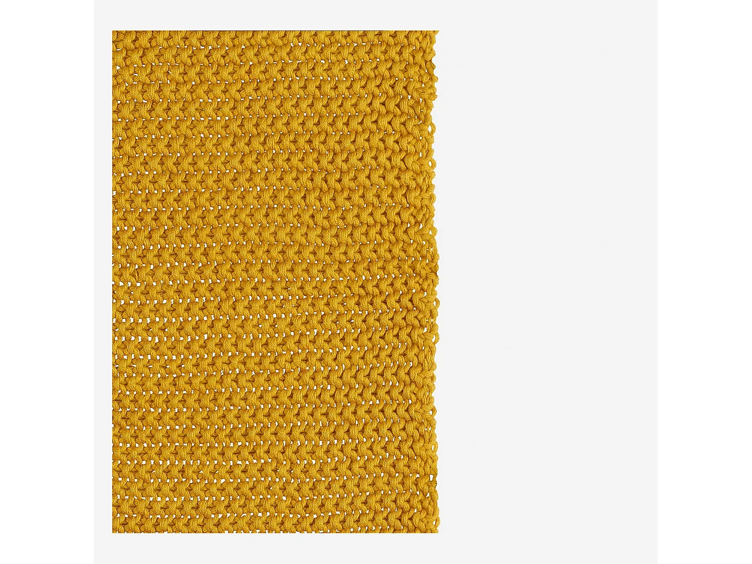 Habitat - Plaid tricoté en coton - 130 x 170 cm - Jaune Moutarde - Lou