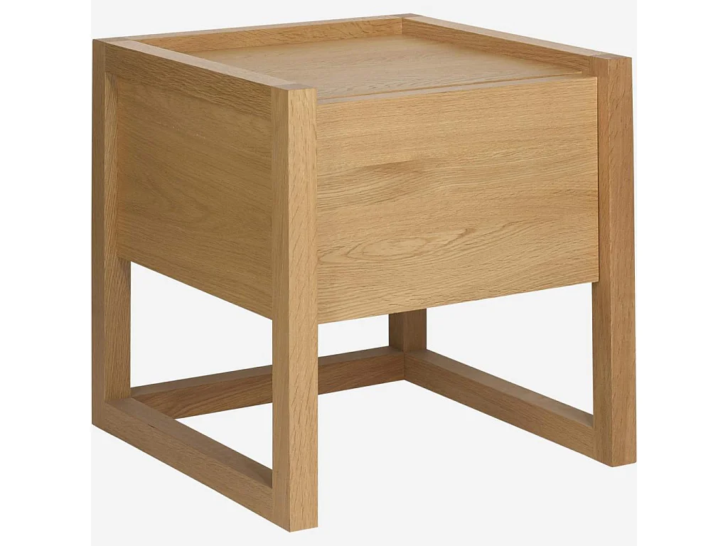 Habitat - Table de chevet en chêne - Naturel - Hanita