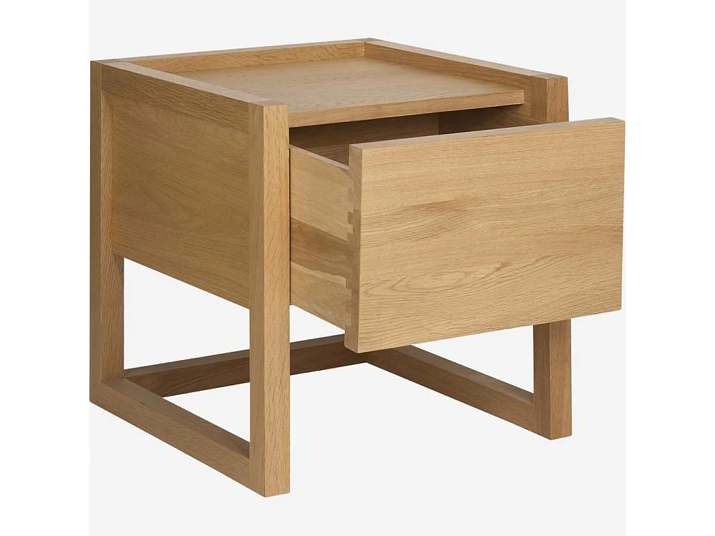Habitat - Table de chevet en chêne - Naturel - Hanita