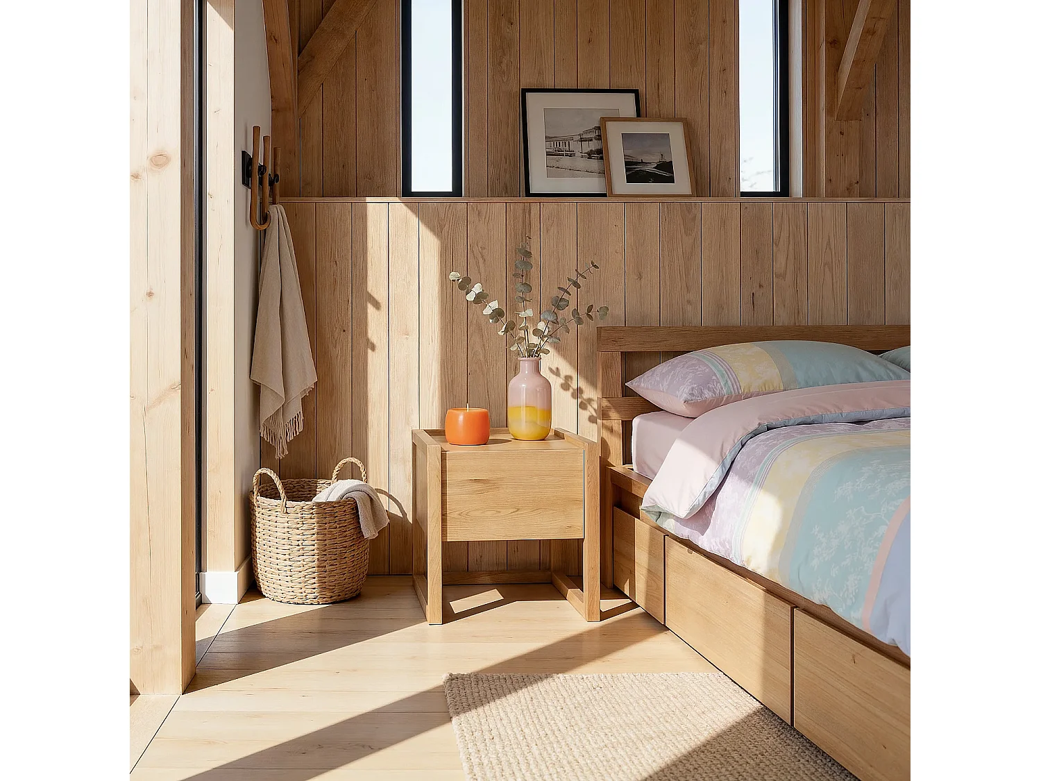 Table de chevet en chêne - Naturel - Design by Bethan Gray