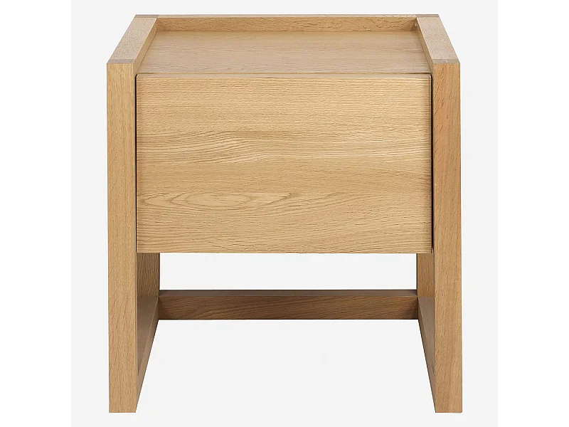 Habitat - Table de chevet en chêne - Naturel - Hanita