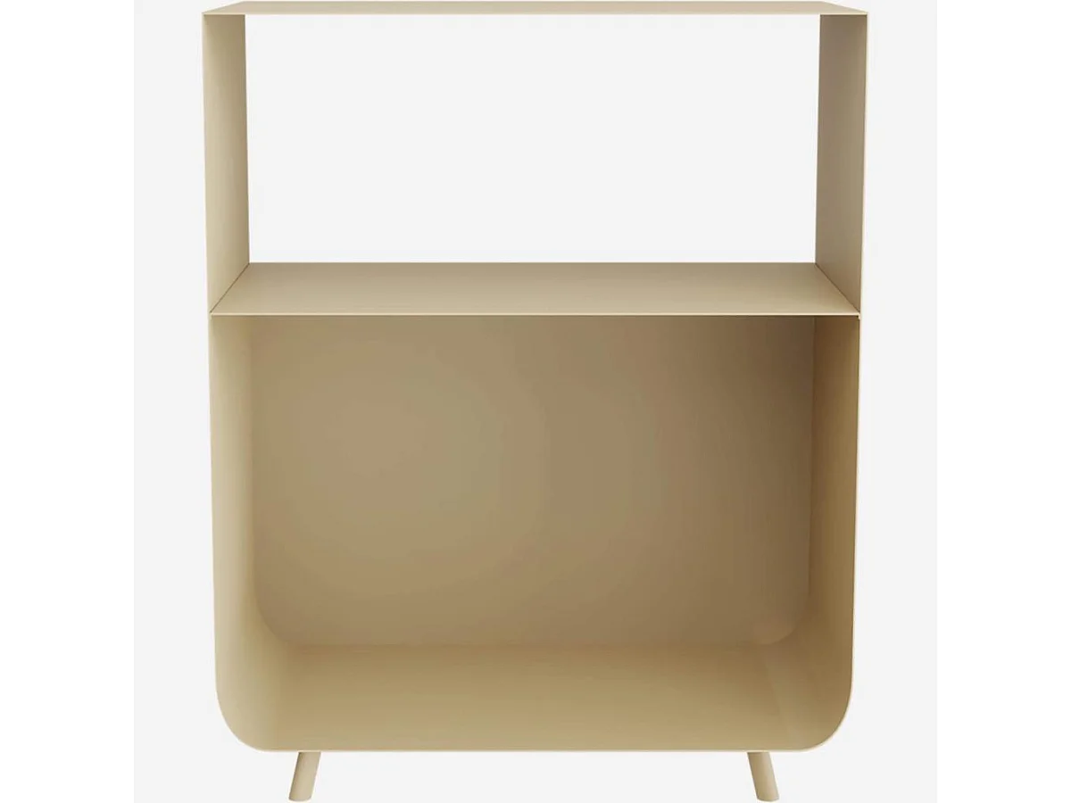 Habitat - Table de chevet en métal - Beige - Viktor