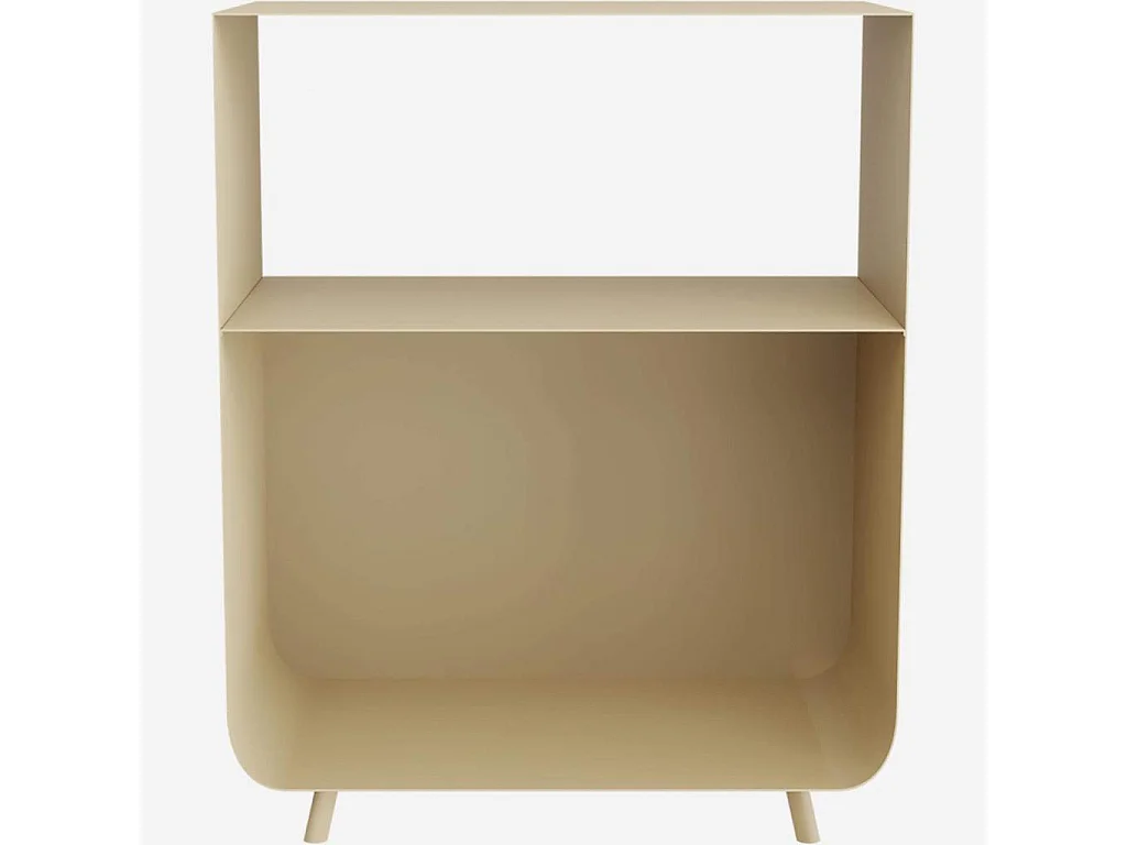 Habitat - Table de chevet en métal - Beige - Viktor