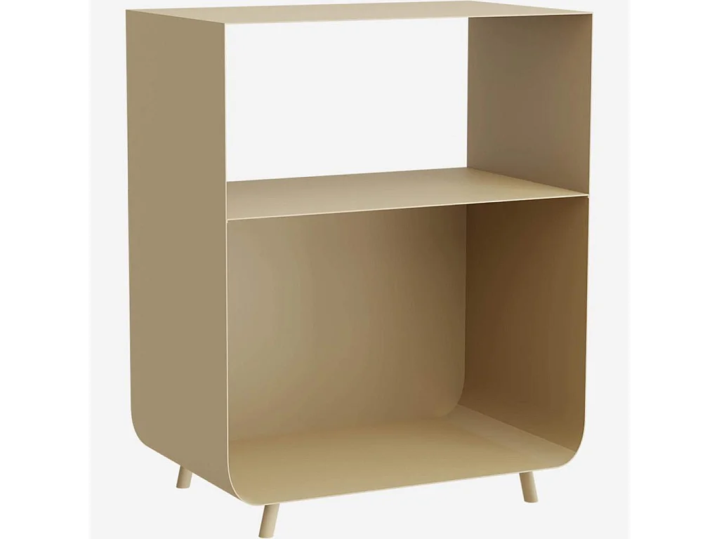 Habitat - Table de chevet en métal - Beige - Viktor