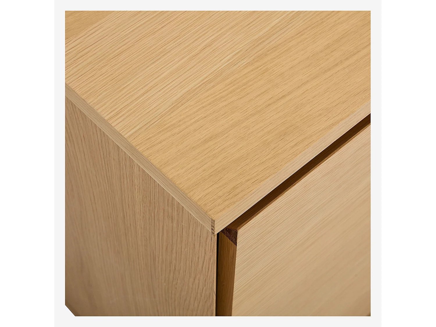 Habitat - Buffet bas 4 portes en chêne - Naturel - Hazo