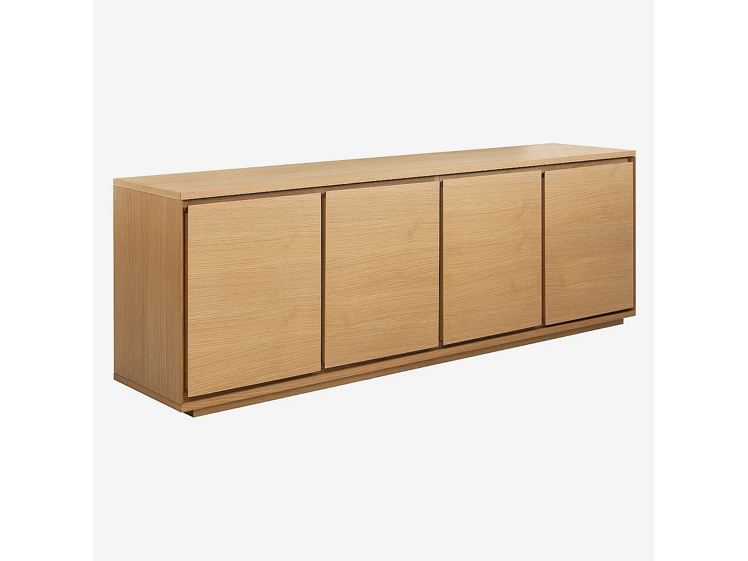 Habitat - Buffet bas 4 portes en chêne - Naturel - Hazo