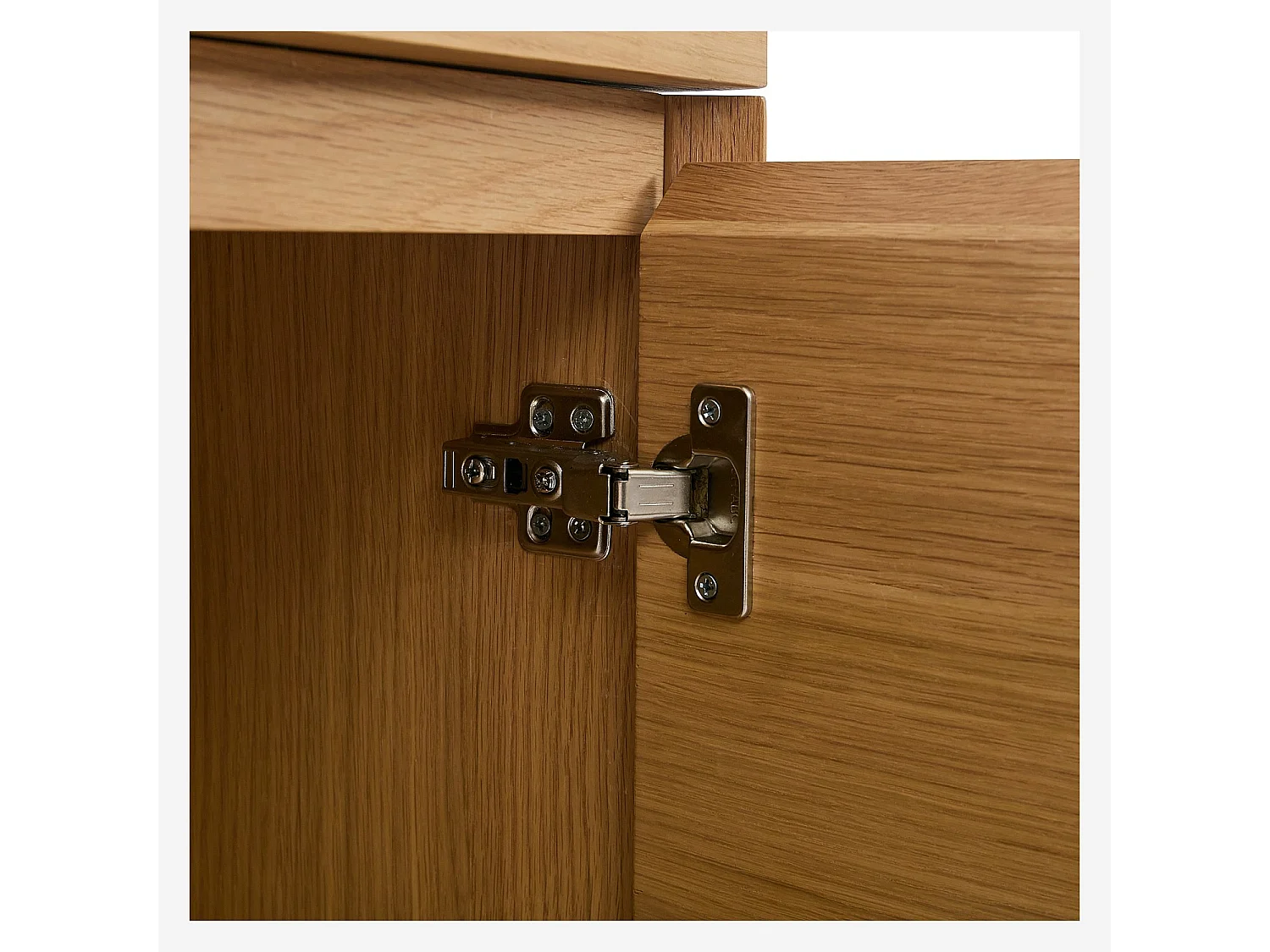 Buffet bas 4 portes en chêne - Naturel