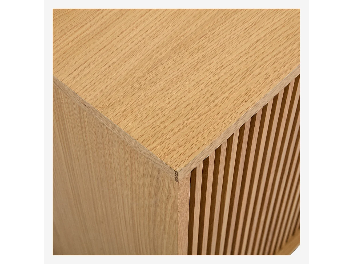 Habitat - Buffet bas 3 portes en chêne - Naturel - Max