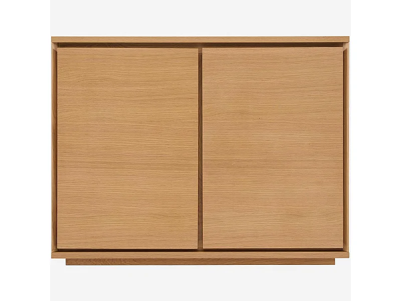 Habitat - Buffet bas 2 portes en chêne - Naturel - Hazo