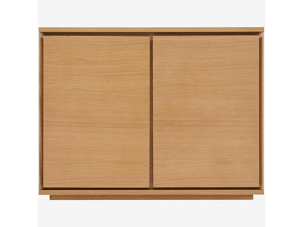 Habitat - Buffet bas 2 portes en chêne - Naturel - Hazo