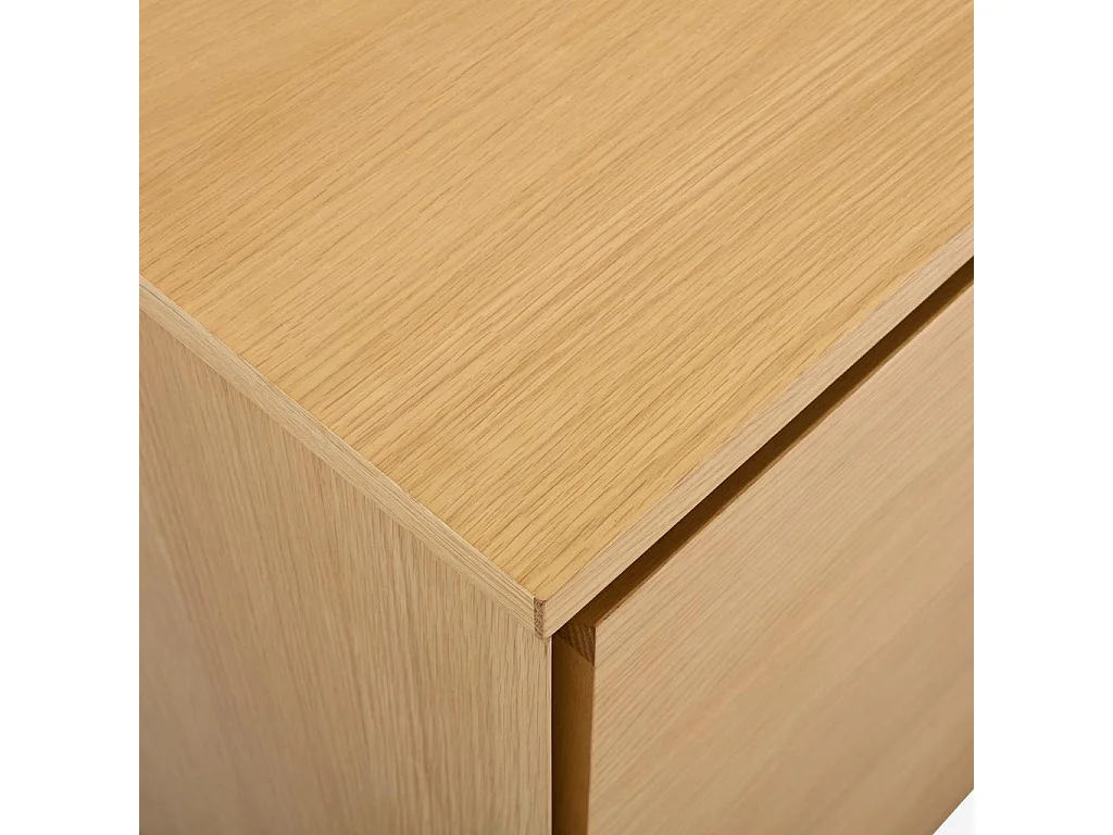 Habitat - Buffet bas 2 portes en chêne - Naturel - Hazo