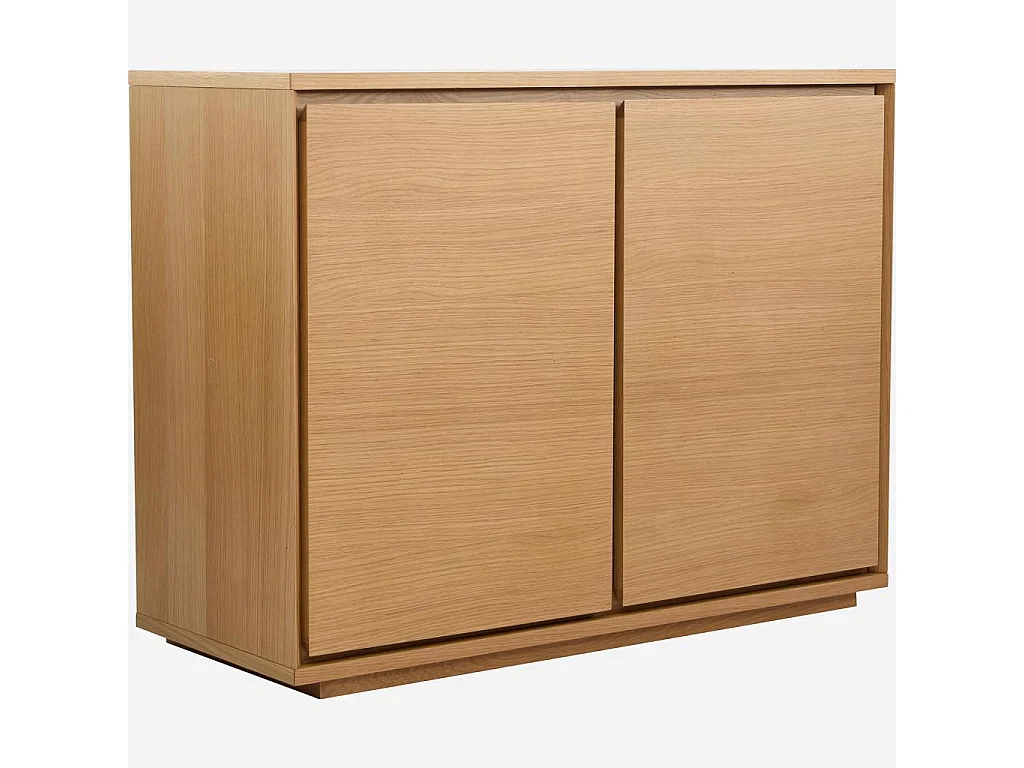 Habitat - Buffet bas 2 portes en chêne - Naturel - Hazo