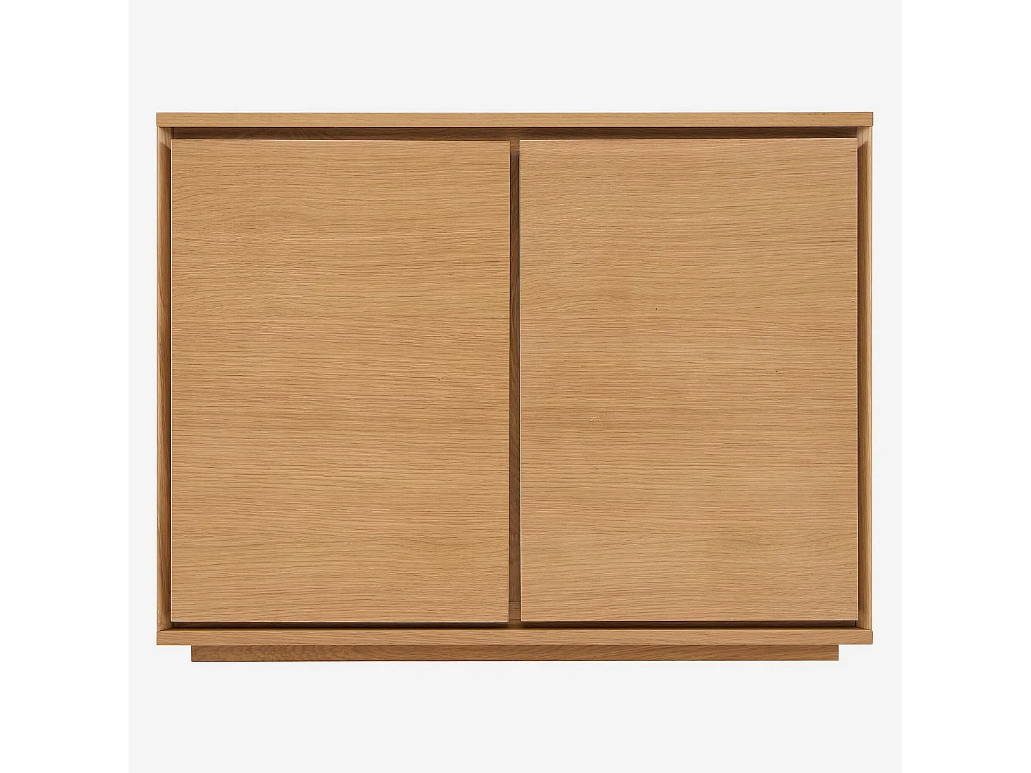 Habitat - Buffet bas 2 portes en chêne - Naturel - Hazo