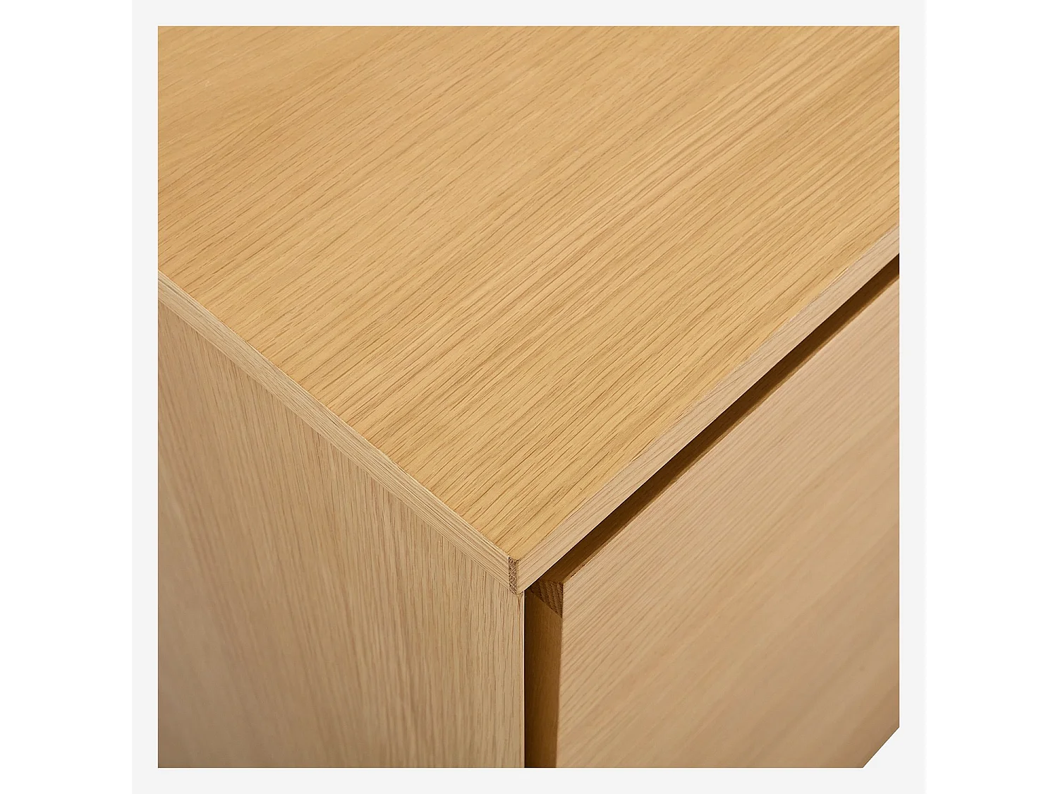 Habitat - Buffet bas 2 portes en chêne - Naturel - Hazo