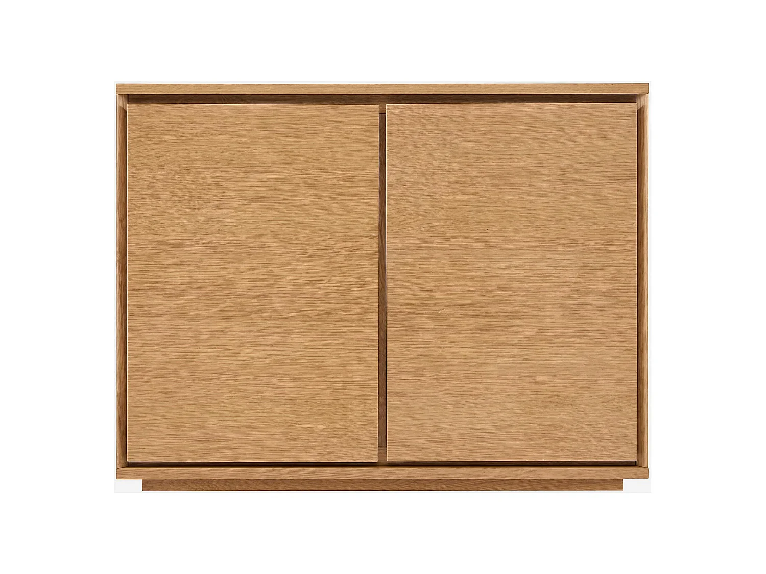 Habitat - Buffet bas 2 portes en chêne - Naturel - Hazo