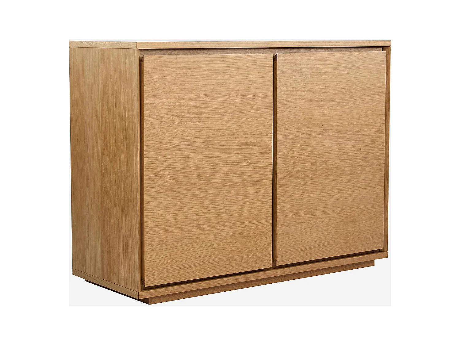 Habitat - Buffet bas 2 portes en chêne - Naturel - Hazo