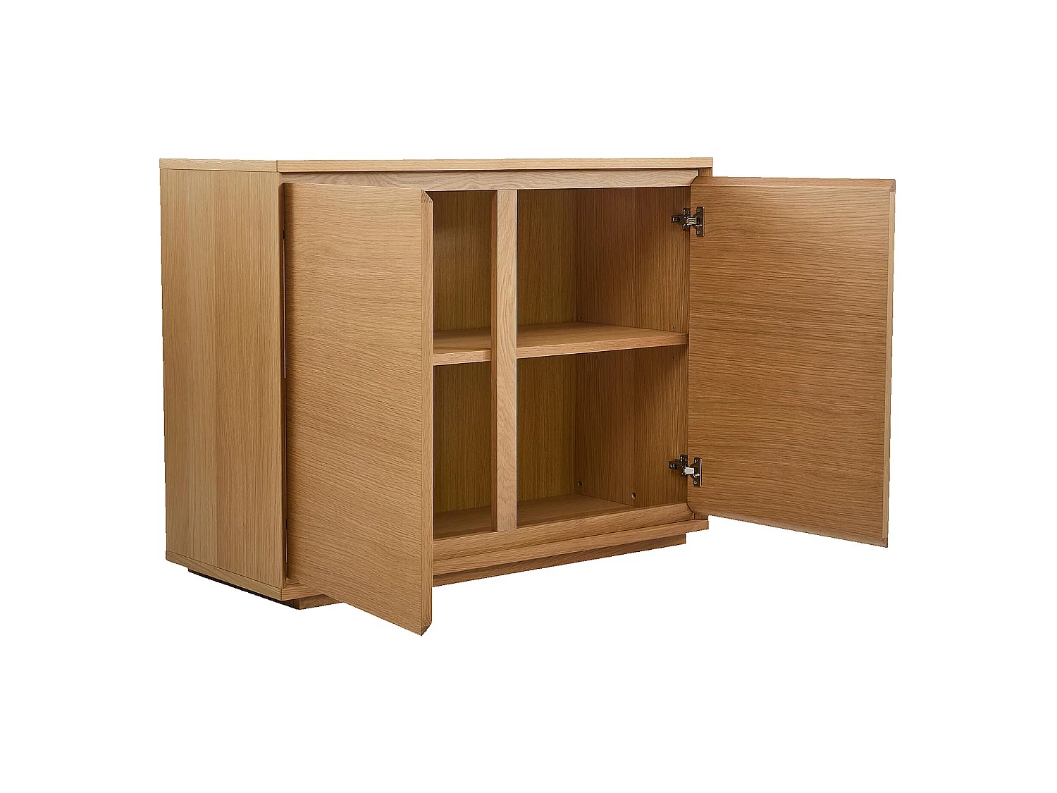 Habitat - Buffet bas 2 portes en chêne - Naturel - Hazo