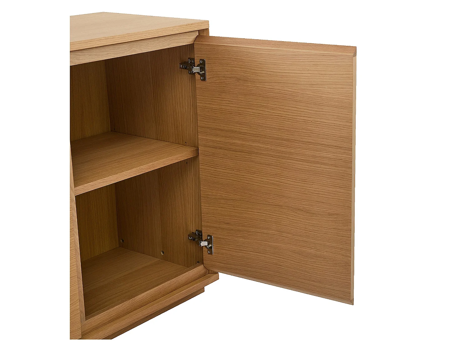 Habitat - Buffet bas 2 portes en chêne - Naturel - Hazo