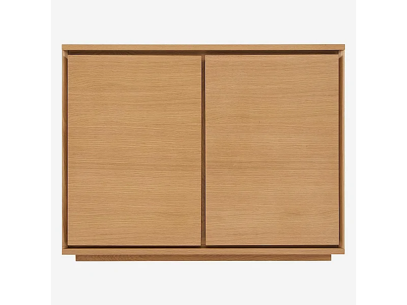 Habitat - Buffet bas 2 portes en chêne - Naturel - Hazo